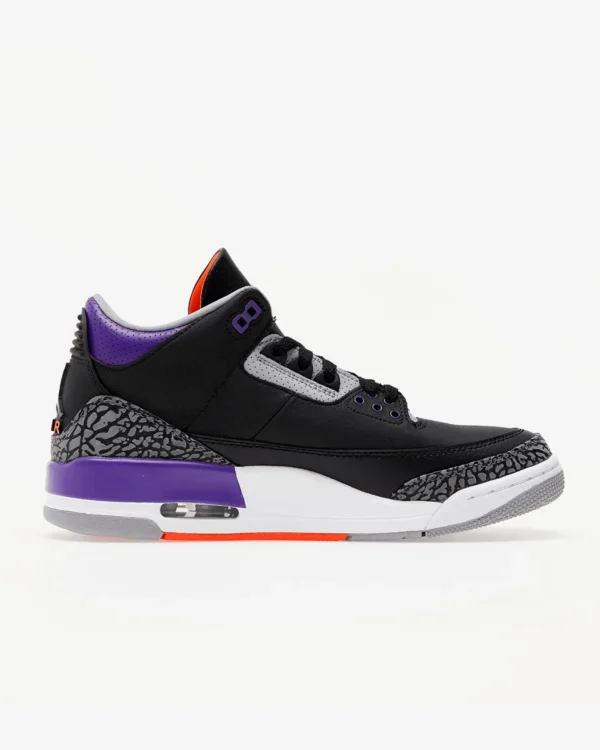 Air Jordan 3 Black Court Purple - Imagen 2